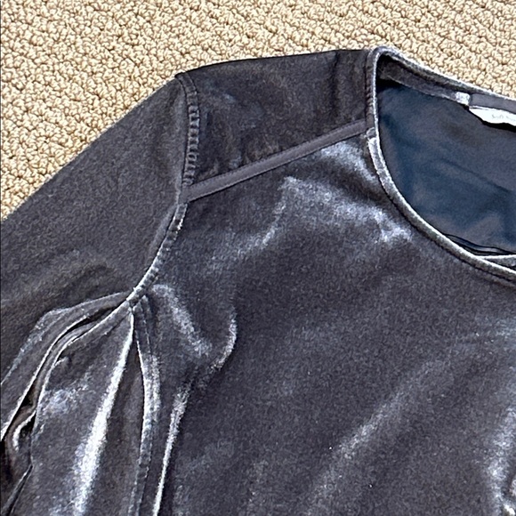 Soft Surroundings Velvet Moto Style Asymmetrical Zip Up Jacket XL Gray Taupe - Picture 5 of 16